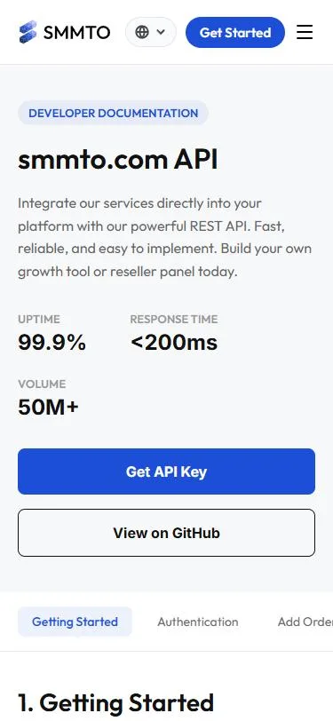 SMMTO، API موبایل