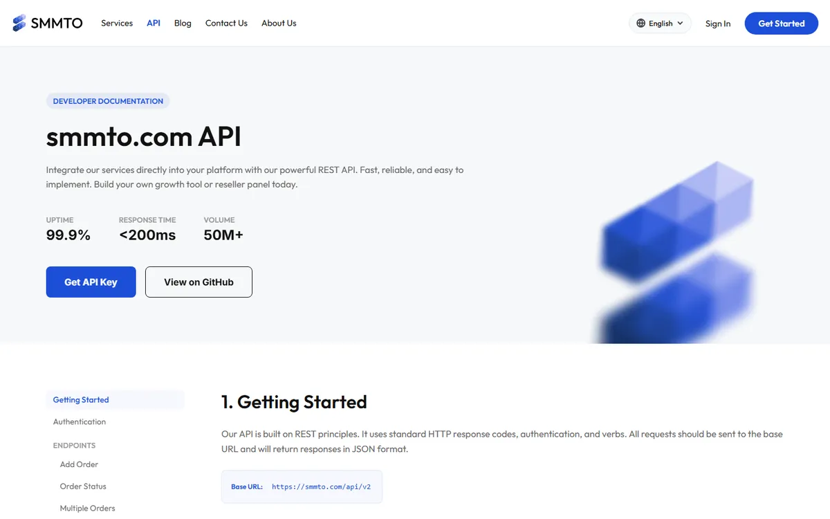 SMMTO، مستندات API
