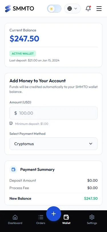SMMTO، کیف پول موبایل
